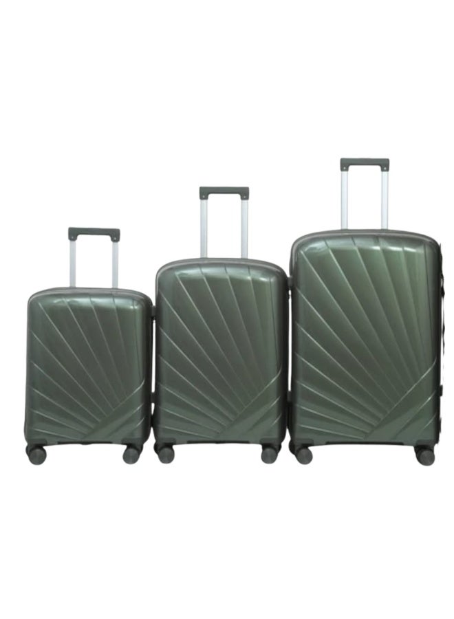 بوجاجو طقم حقائب سفر من البولي بروبيلين مكون من 3 قطع، مقاسات 28/24/20 بوصة، حقائب ترولي صلبة غير قابلة للكسر وخفيفة الوزن، مزودة بعجلات دوارة 360 درجة، وقفل TSA، وسحاب مزدوج مضاد للسرقة، ومقبض من الألومنيوم - حقائب سفر - Image 1